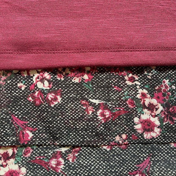 Apt. 9 Women’s Medium Maroon Floral Shirt Top NWT - Picture 3 of 4